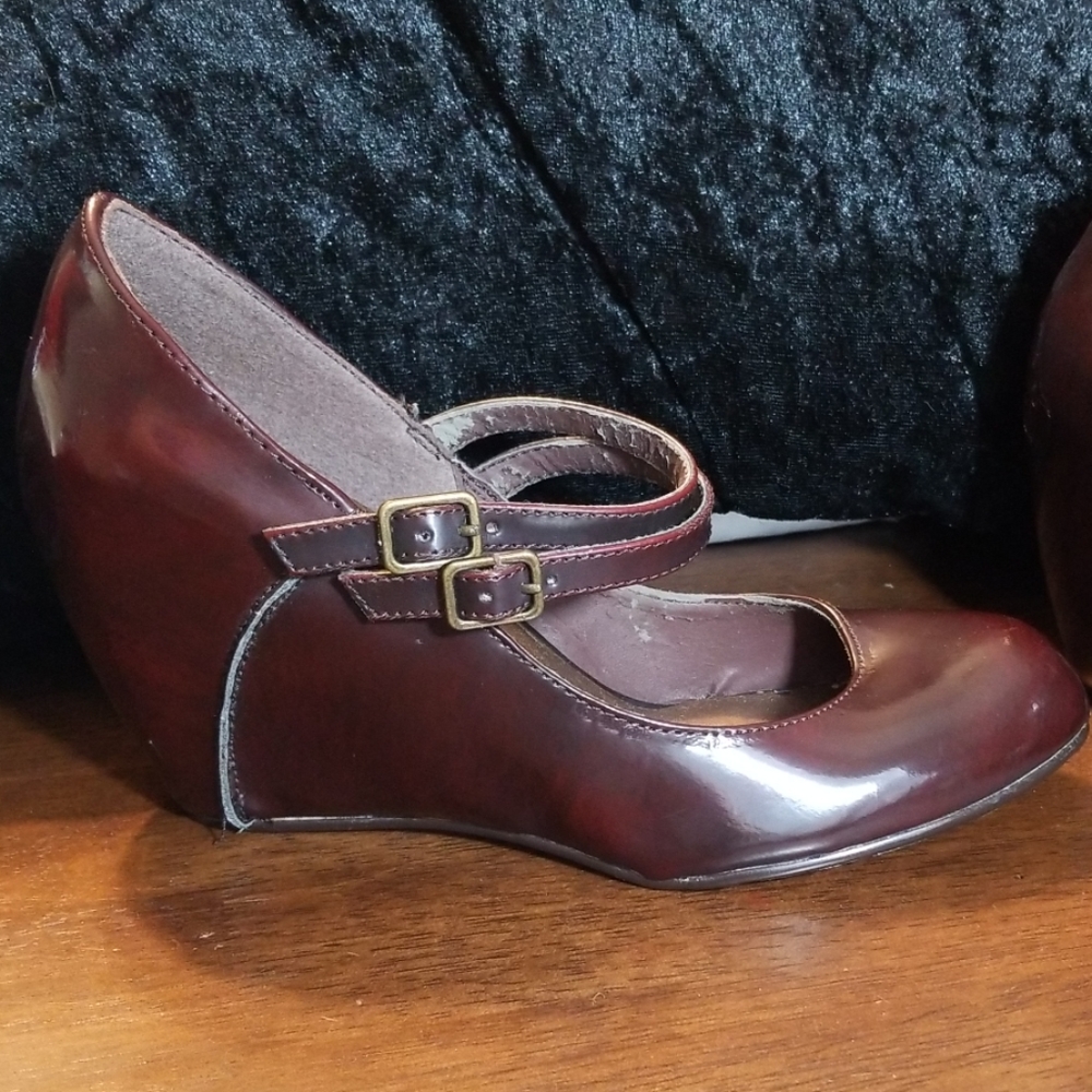 Baked Cody Double Buckle Wedge